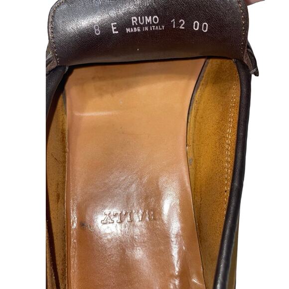 Bally Rumo Two Tone Brown Leather Loafers     Size: US 9  EU 8 E - Picture 8 of 8